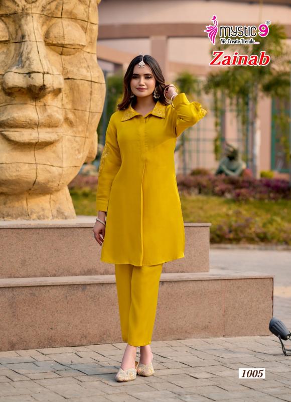 Mystic9 zainab vol 1 coord set wholesale rate clothes